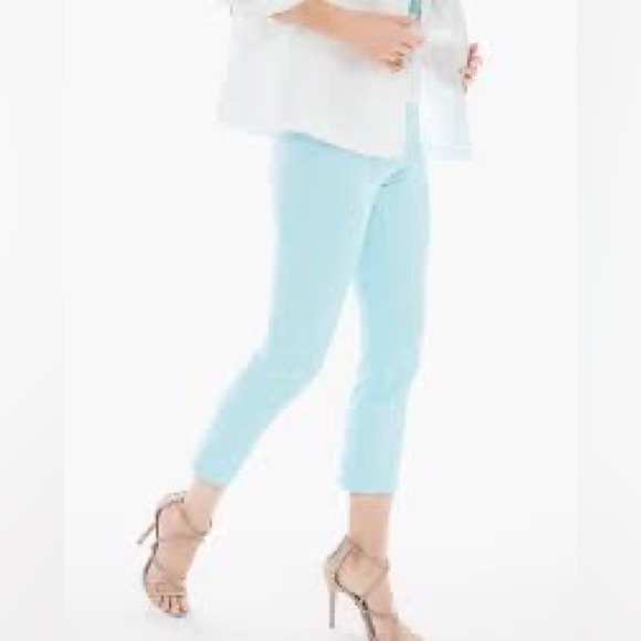 Chico’s So Slimming Turquoise Cropped Pants Chico’s size 2 regular size 12 - Picture 8 of 8